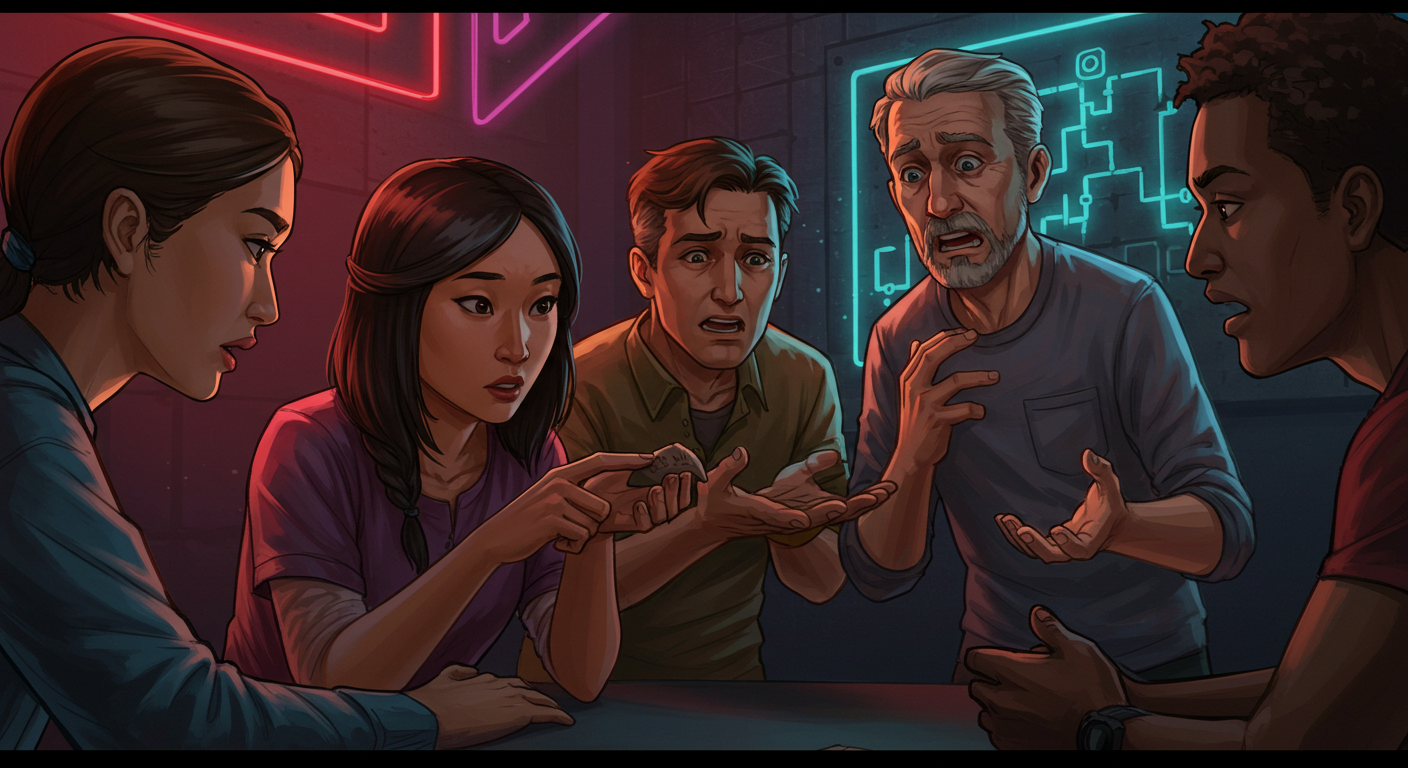 Artifact sparks urgent group inquiry