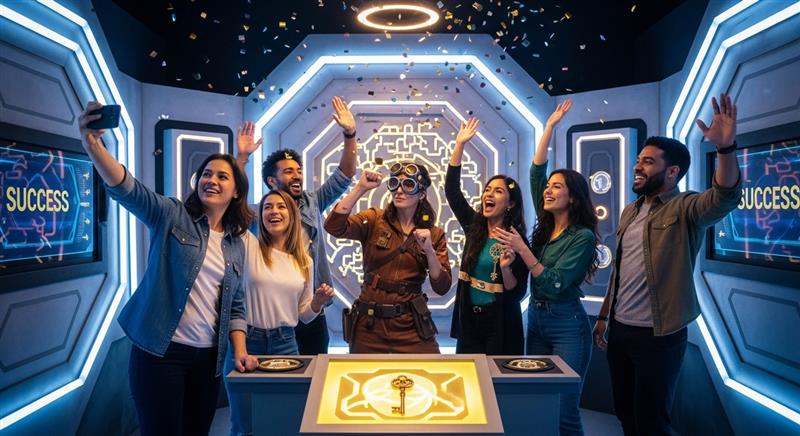 Team winning escape challenge