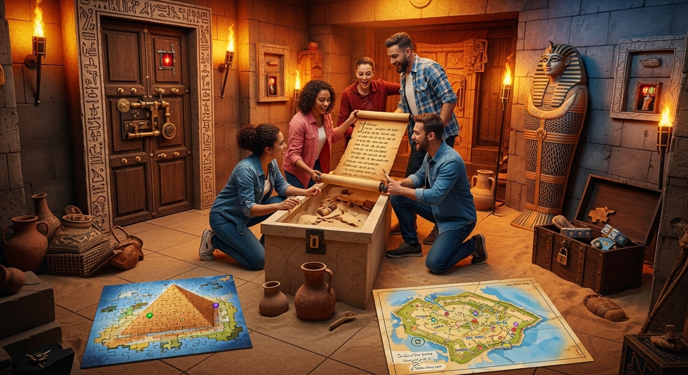 Ancient tomb escape puzzle